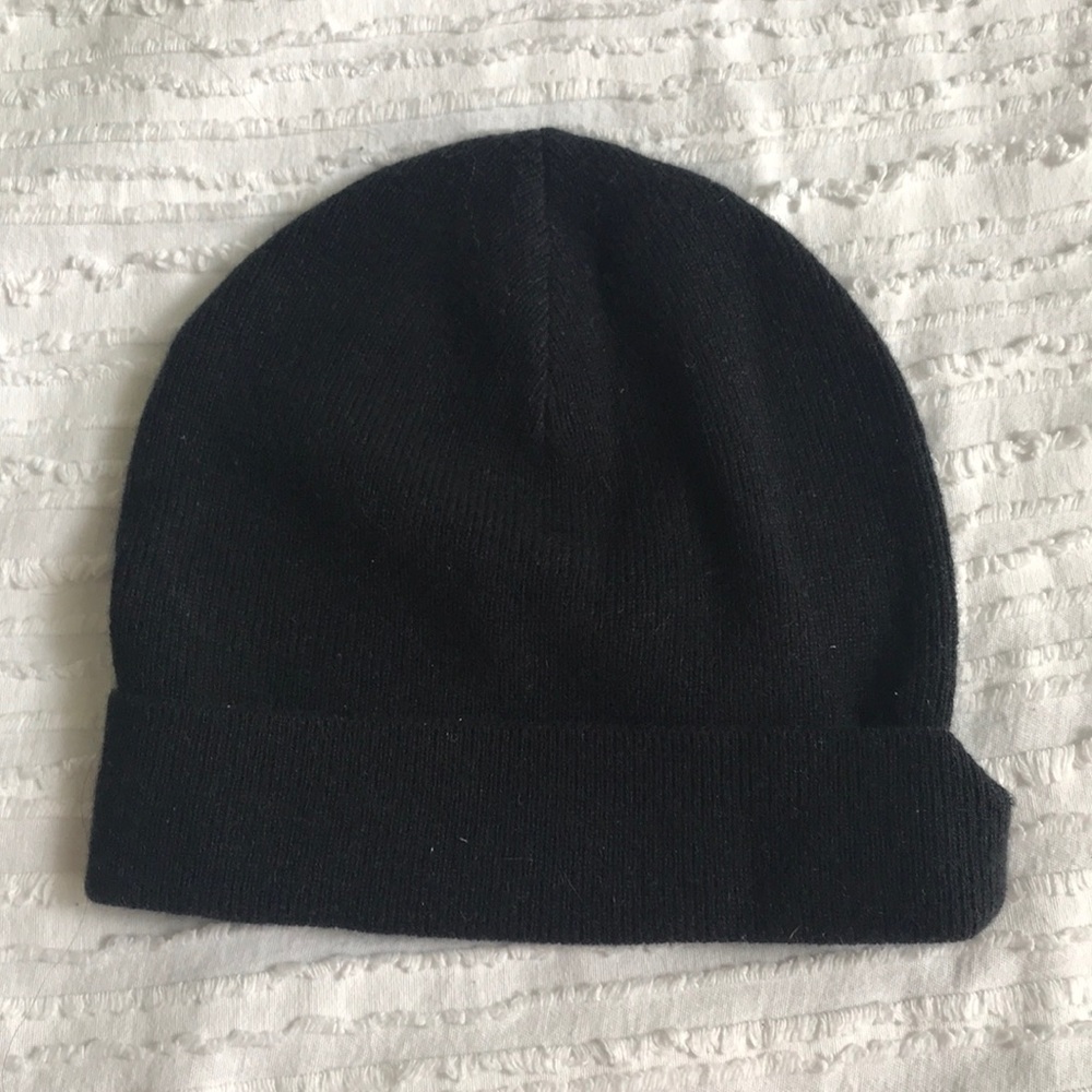 Naked Cashmere Black Beanie Hat. 100% cashmere